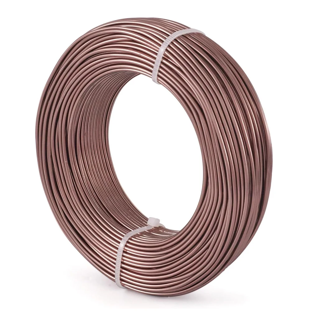 

1 Roll Brown Aluminum Wire 3.0/3.5/4.0/4.5/5.0/6.0/7.0mm Bendable Metal Craft Wire for Sculpting, Armature,Floral,Jewelry Making