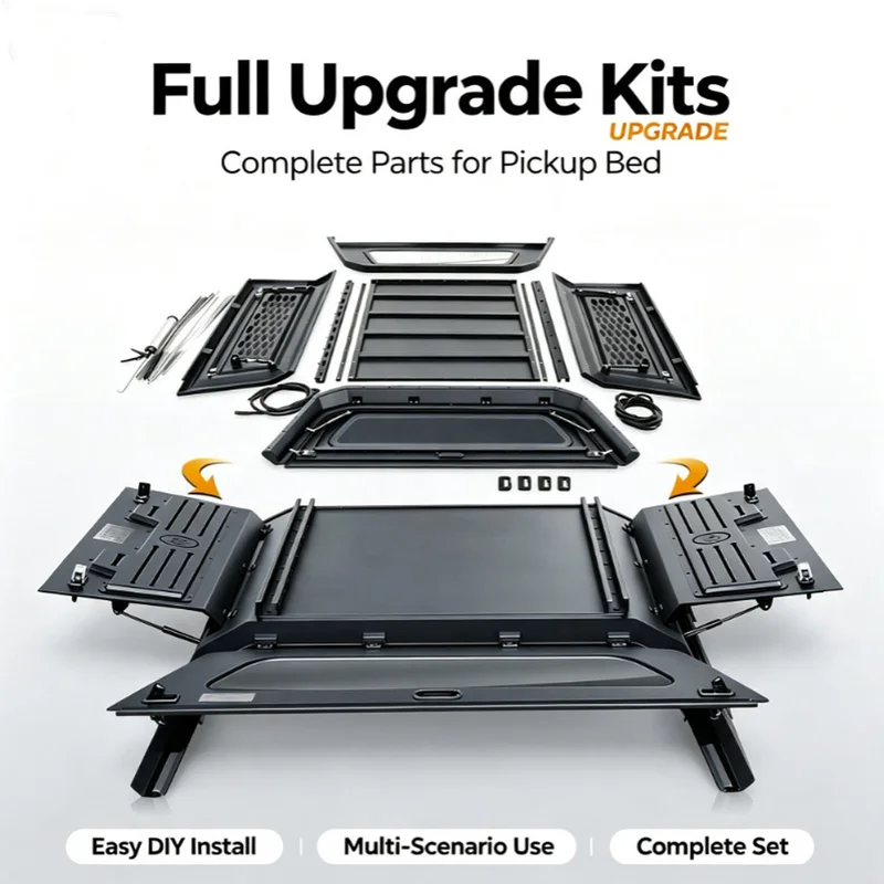High Quality 4X4 Auto Parts Hardtop Pickup Canopy Truck Bed High Topper Cap for Navara Titan Hilux Ranger Smart Cap