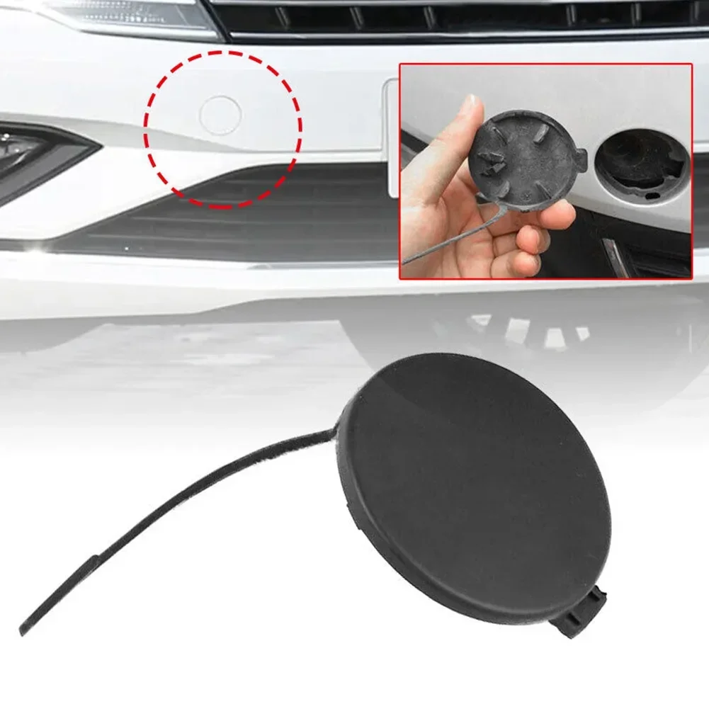 1x Car Front Bumper Tow Hook Eye Cover Lid For Jetta MK6 2011-2014 Car Bumper Towing Cap Unpainted 5C6807241 Exterior Parts