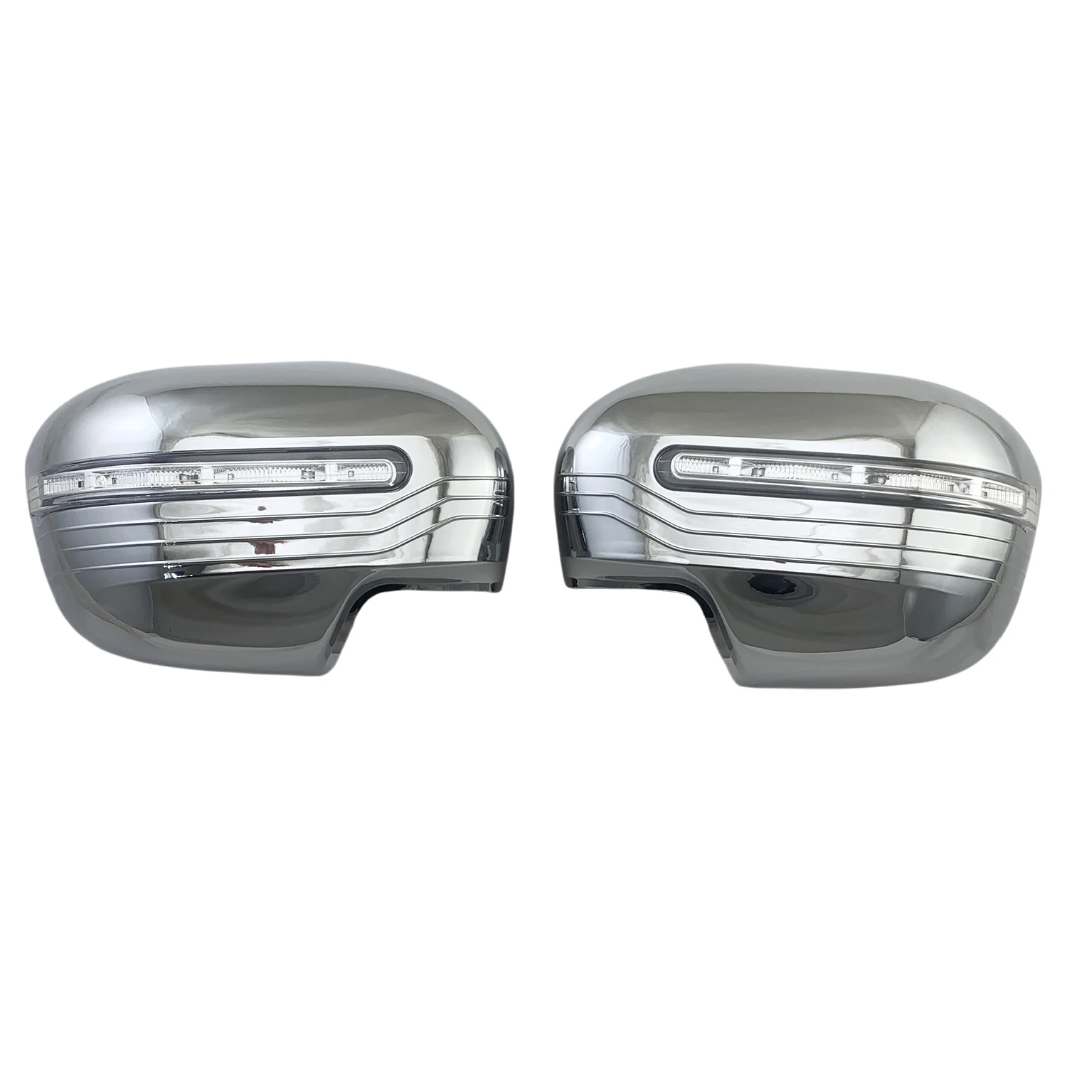 2pcs Car ABS Chrome Rearview Accessories Plated For Nissan Navara NP300 D23 2015-2019 Door Mirror Cover With LED