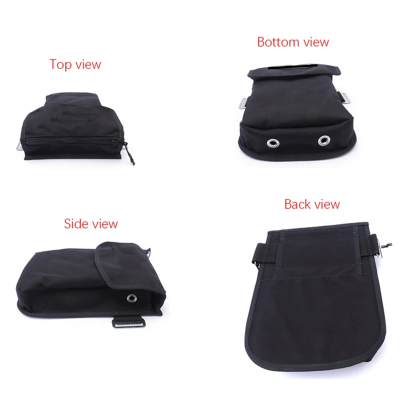 1 Piece Technical Scuba Diving Storage Bag Black Metal+Cloth Attach To Leg BCD Adjustable Swater Sport Diving Equipment