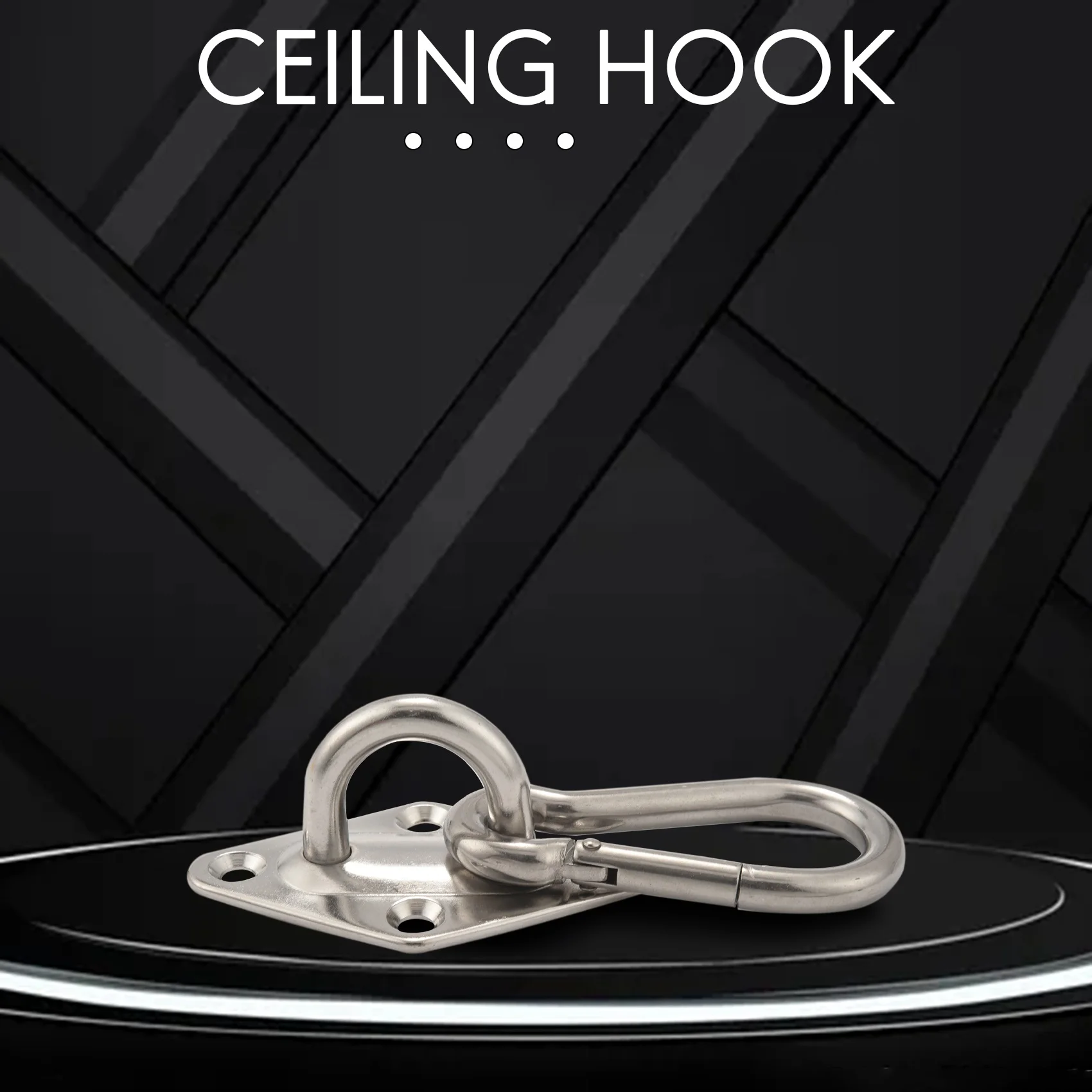 Picture 3: ABMO Heavy Duty Hammock Hanging Kit Eye Plates Ceiling Wall Mount Anchor Hooks Hanger For Hammock Swing Chair