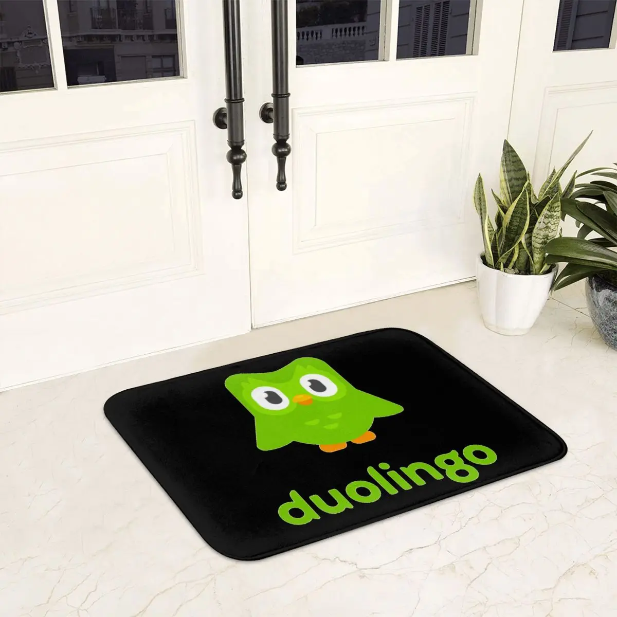 Duolingo Owl Duo Non-slip Doormat Floor Mat Sand Scraping Carpet Rug for Kitchen Entrance Home Bedroom Footpad Mats