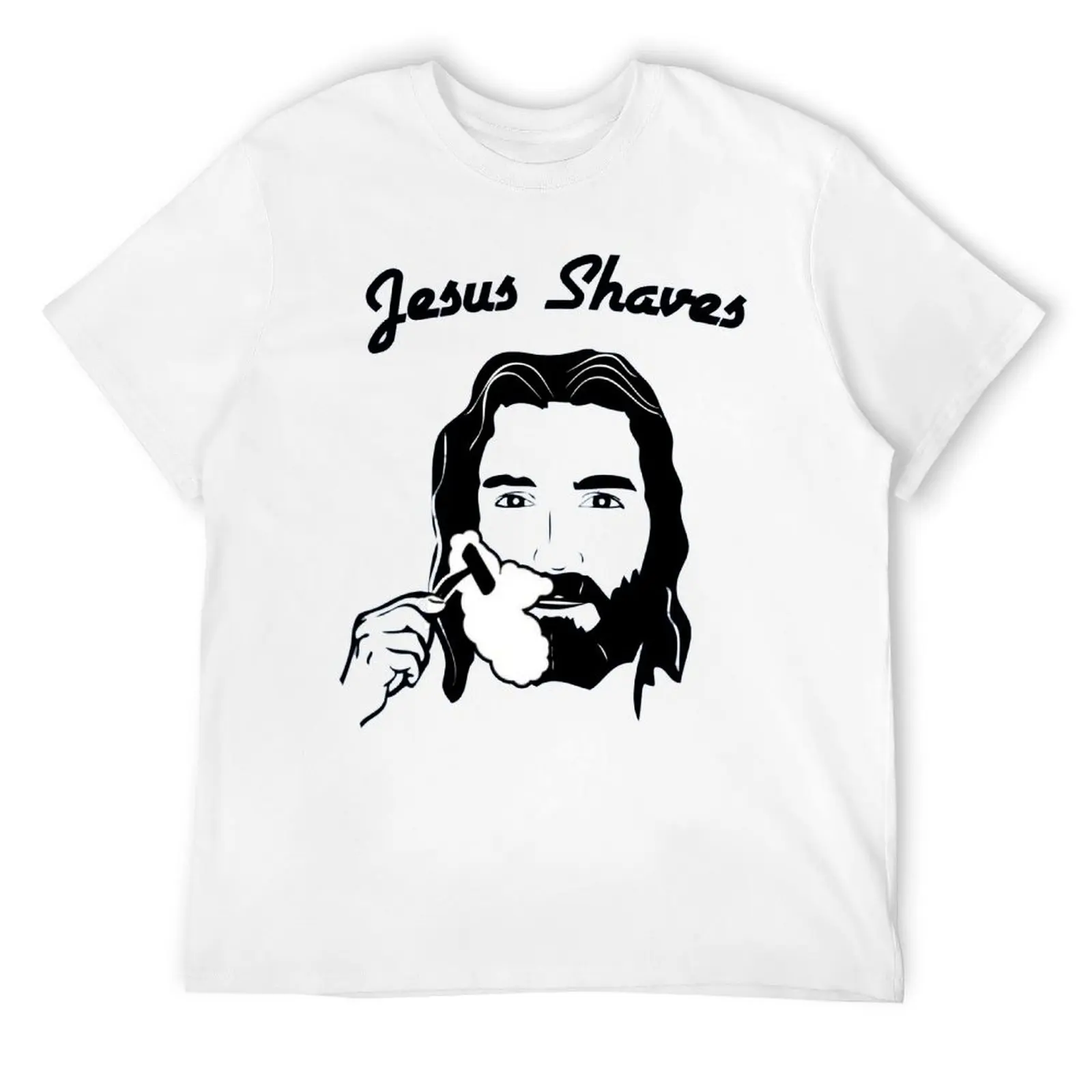 Jesus Shaves Women's Cult Top Tee Casual Graphic T-shirt Crewneck Campaign  Cool Home Eur Size