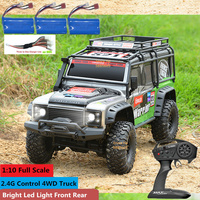 4WD 45 Degree Climbing RC Off-road Crawler 2.4G 4WD 1/10 Professional Large RC Truck Independent Suspension RC Racing Drift Car