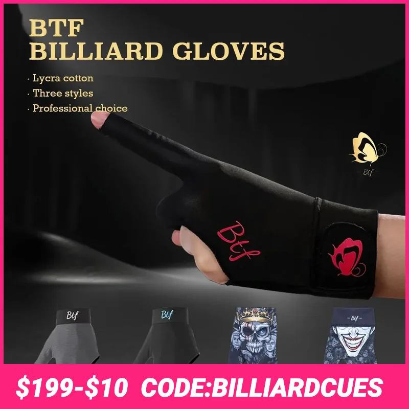 

BTF Billiard gloves with fingerless high-end professional Pool gloves three-finger gloves for billiard accessories