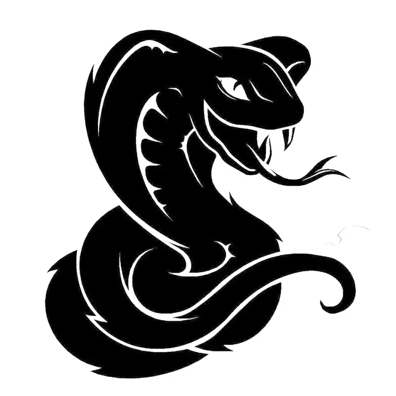 

Snake King Decal Animal Sticker Motorcycle Fashion Window Decoration Personality Pvc Waterproof Decal Black/white, 14cm * 15cm