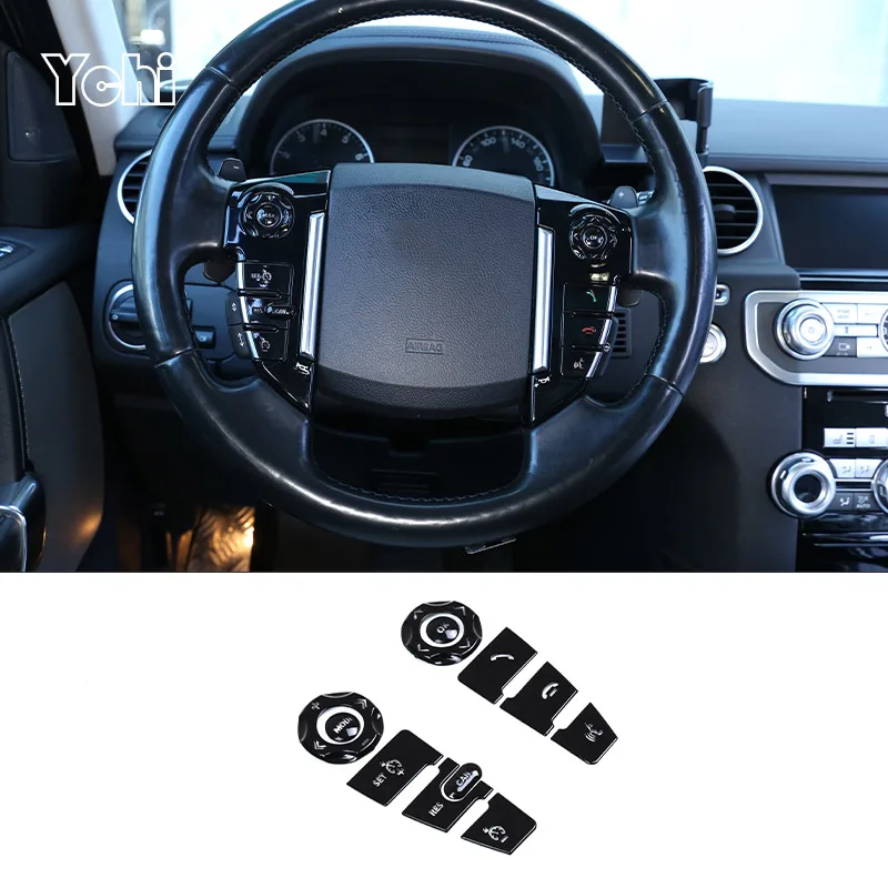 

For Land Rover Discovery 4 LR4 For RR Sport 2010-2013 For Freelander 2 2013-2015 Steering Wheel Button Sticker Car Accessories