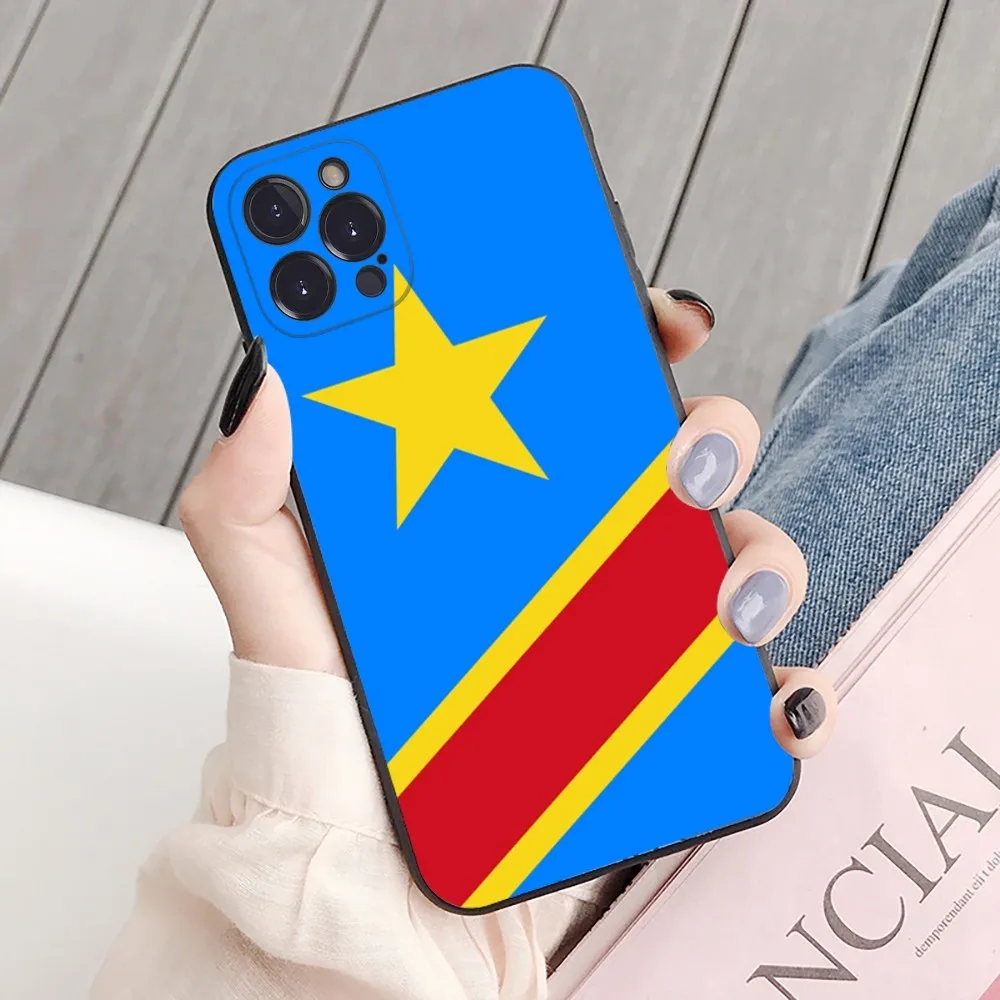 Democratic Republic Of The Congo Flag Phone Case For iPhone 15 14 11 12 13 Mini Pro XS Max Cover 6 7 8 Plus X XR SE 2020 Funda S