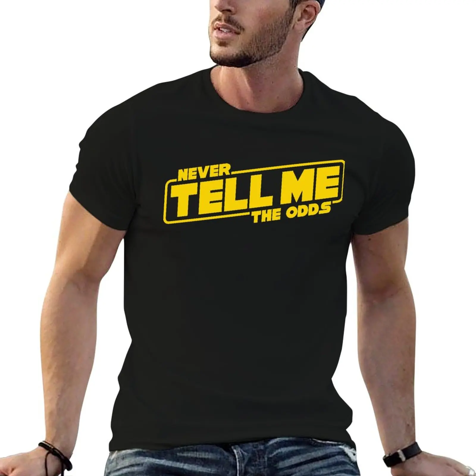 Never Tell Me the Odds T-Shirt Work Short Sleeve Cotton Top