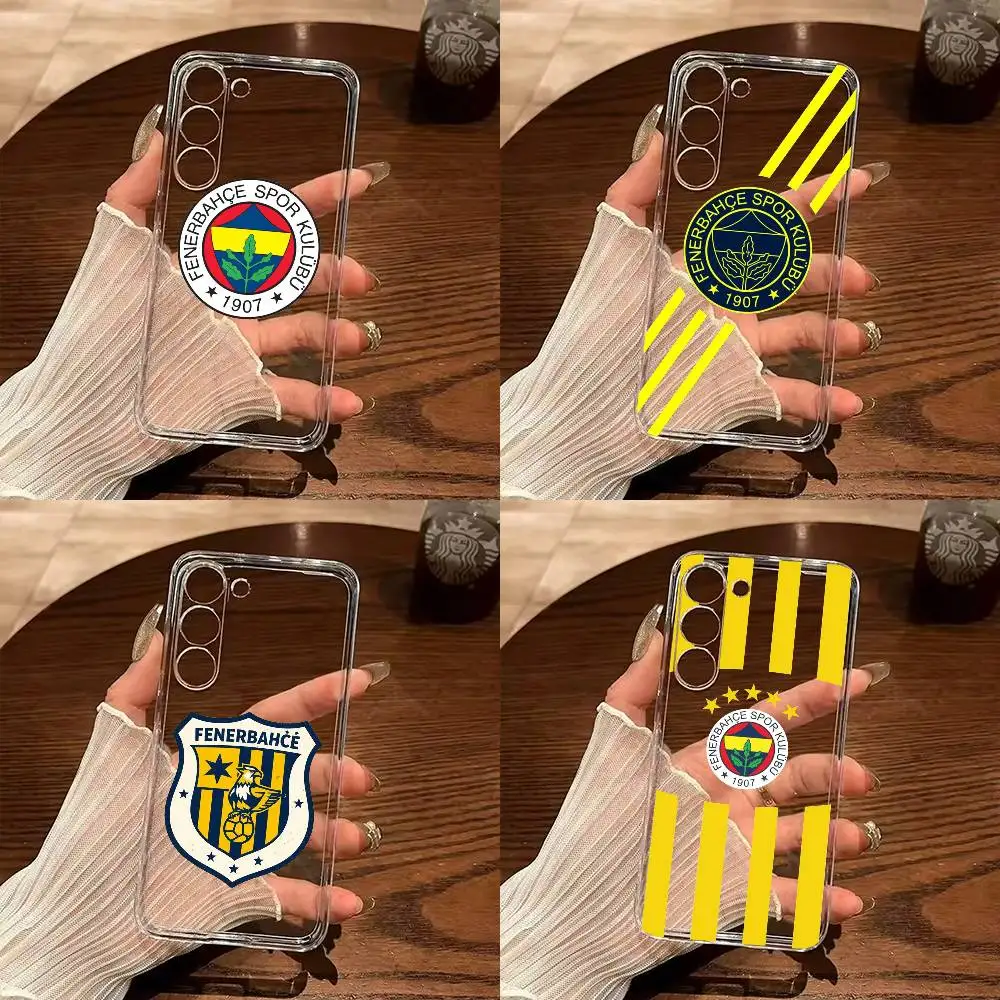 

F-Fenerbahce SK Transparent Shockproof Phone Case For Samsung GalaxyA13,21s,22,31,32,52,53,71,72,73