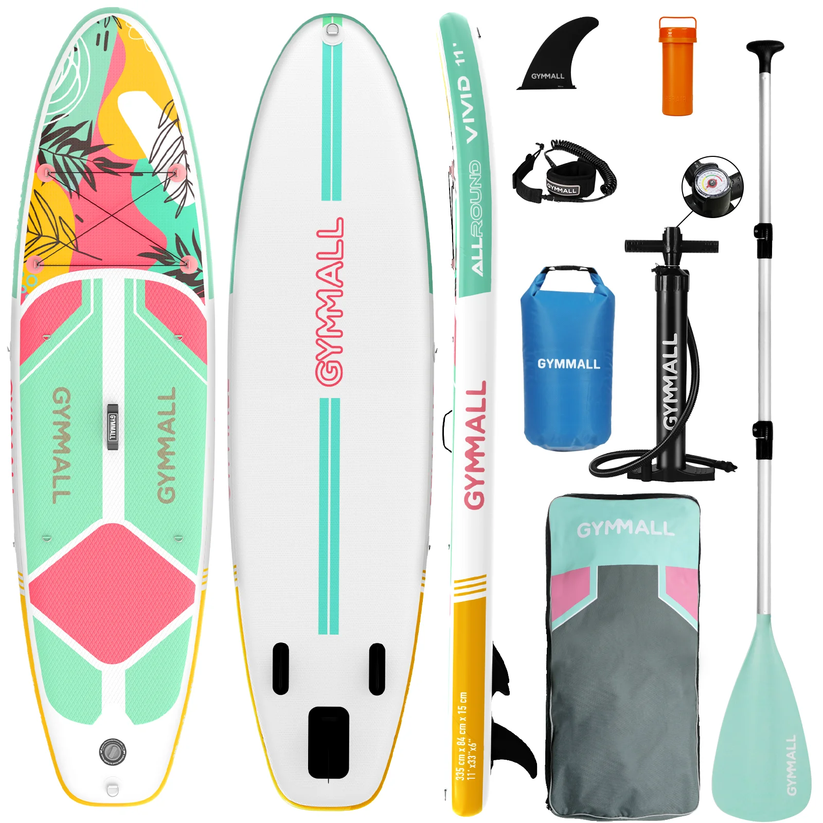 New Arrival All Round Age Water Sport Inflatable Sup Portable Stand up Paddle Board Surfing with 7 Accessories