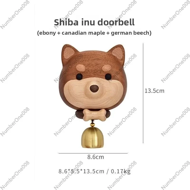 Opening The Door Bell Means Seeing Wealth | Lucky Puppy Solid Wood Dopamine Charm - Attract Wealth Decorative Gift