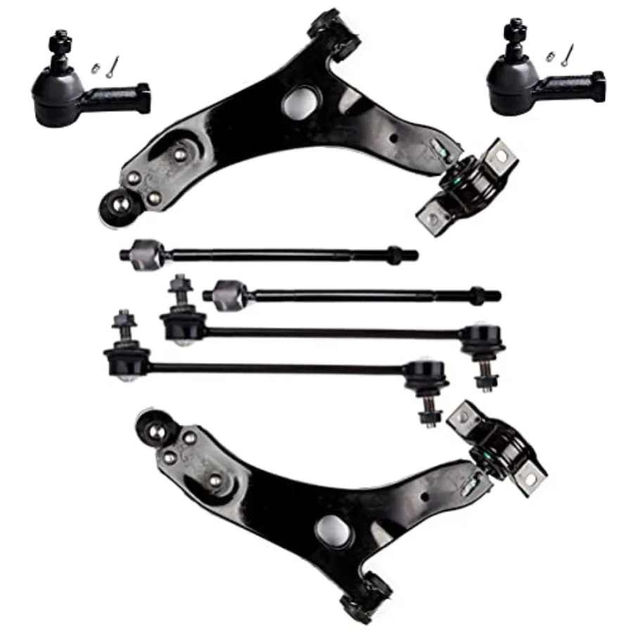 

8pcs Front End Suspension Kit Includes Lower Control Arm Ball Joint Outer Tie Rod End Inner Tie Rod End Sway Bar End Link for E