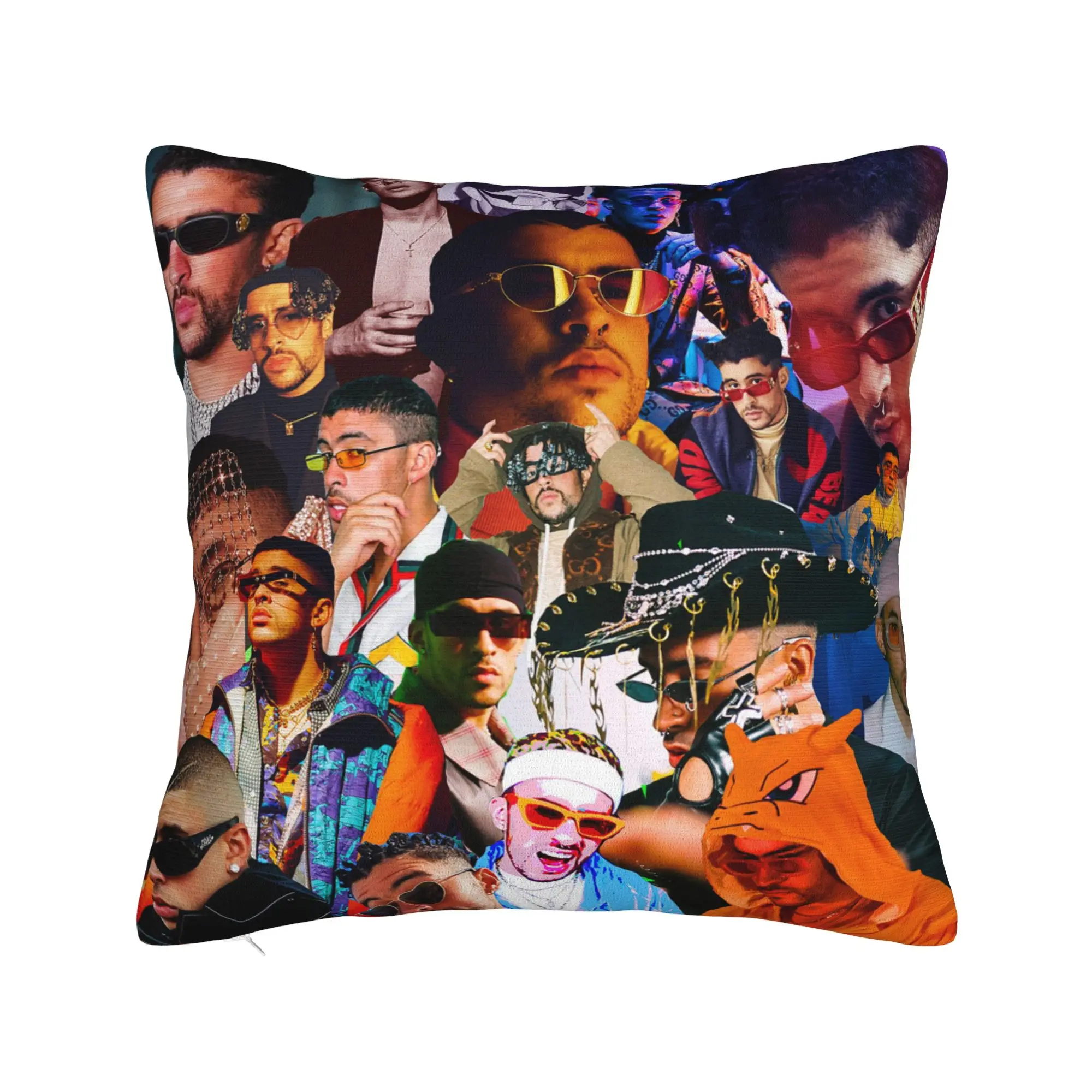 Bad Collage Pillowcase Polyester Cushion Cover Decorations Bunny Pillow Case Cover Living Room Drop Shipping 40X40cm