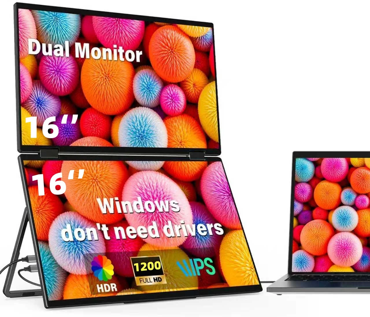 Dual Screen Portable Monitor, 16