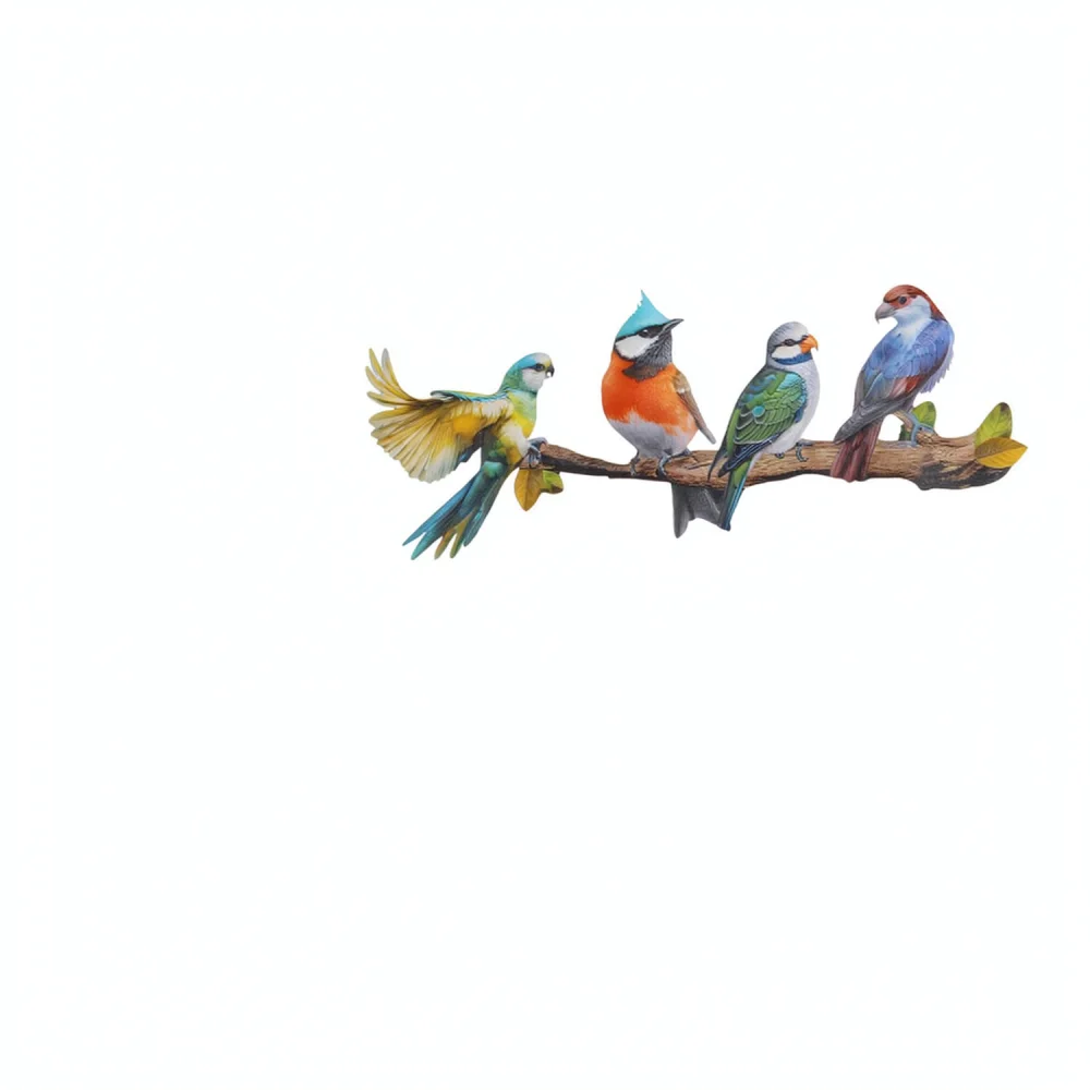 Metal Bird Wall Mount Garden Ornament Outdoor Art Rustic Iron Sculpture For Yard Patio Tree Branch Fence Decor