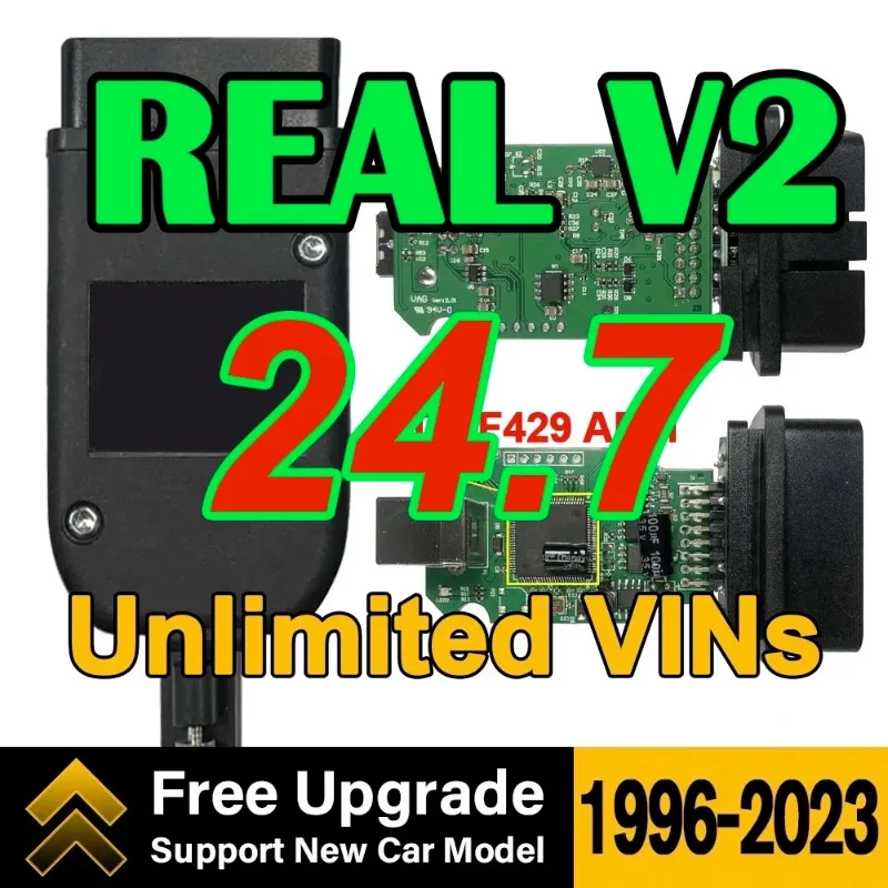 

For Vag Com Real Hex V2 24.7 OBD2 Scanner Online Upgrade Hex-V2 Unlimited VINS USB Interface Car Diagnostic Tool VAGCOM