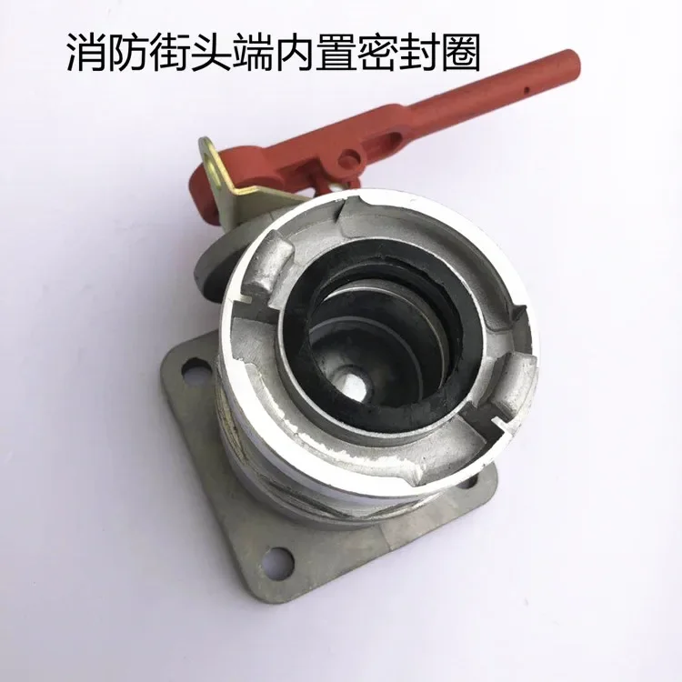 Sprinkler accessories DN65 aluminum alloy fire through valve DN50 square one-way wire tooth interface