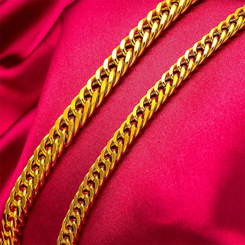 

Вьетнамский песочный золотой браслет из 24-каратного золота с двойной застежкой, идеальный подарок на свадебный фестиваль