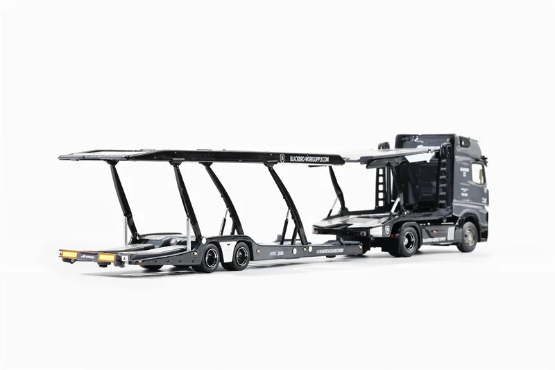 

Shadow Pro 1:64 Actros Double Deck Trailer Black Bird(617) Limited800 Alloy Vehicle Collectible Car Model