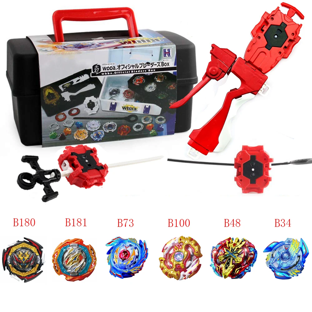 

Anime Beyblade Burst Spinning top Burst Arena Toys set B185 b73 B100 With Launcher And Storage Box Bayblade Bable Toys doll