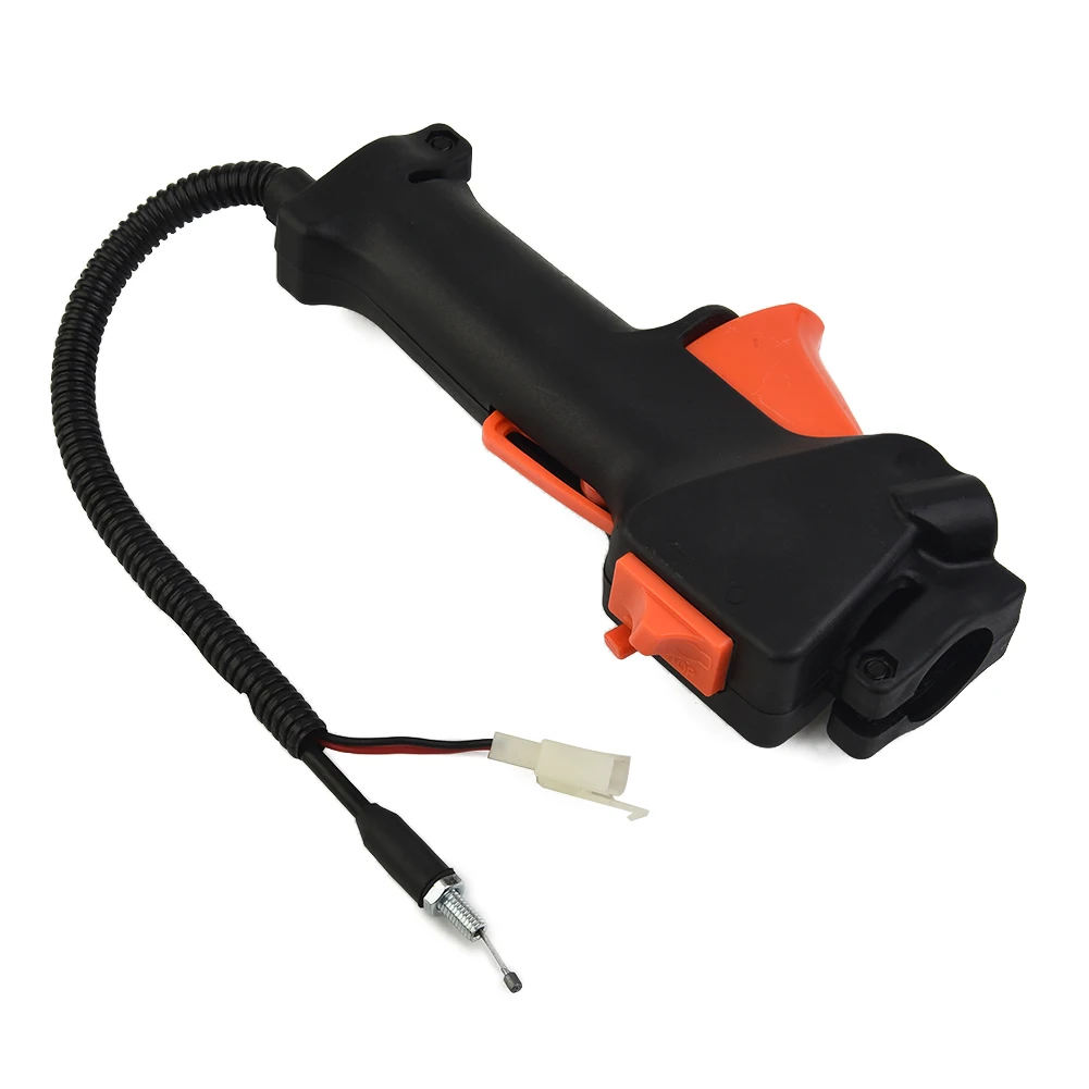 Throttle Cable Handle Trigger On Off Switch Orange Replacement for Multi Tool Brush Cutter with 26mm Pipe (1 Switch)