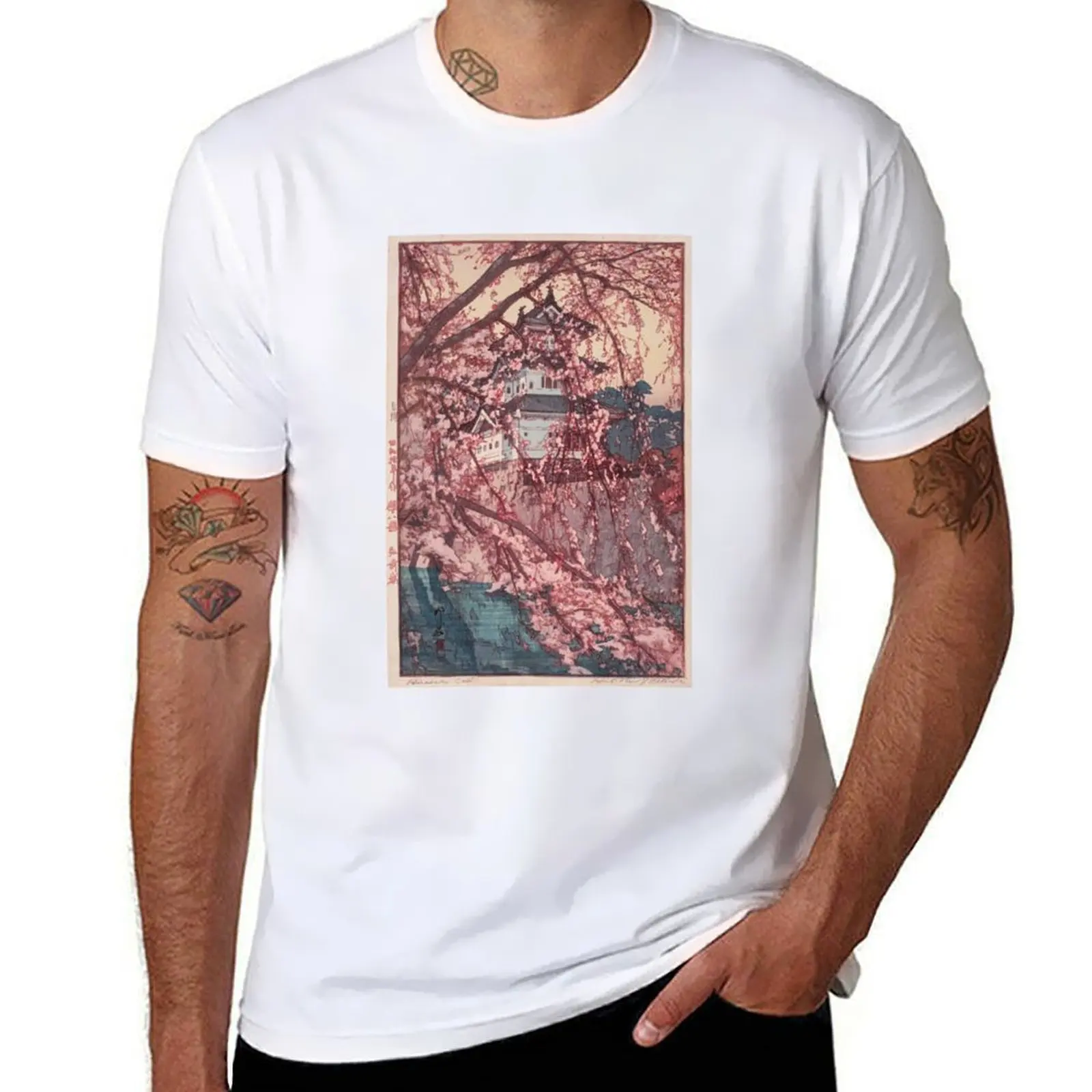 

Hiroshi Hirosaki Yoshida Castle - T-Shirt Classic Crew Neck Cotton T-Shirt