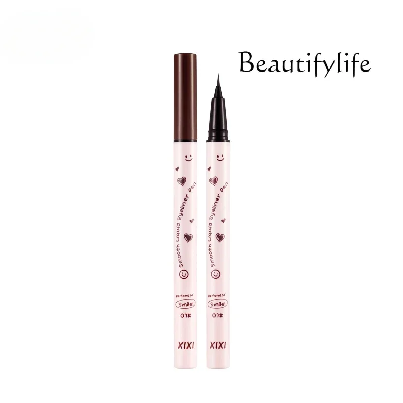 Liquid eyeliner female waterproof non-smudging aegyo saliva pen extremely fine lasting brown black