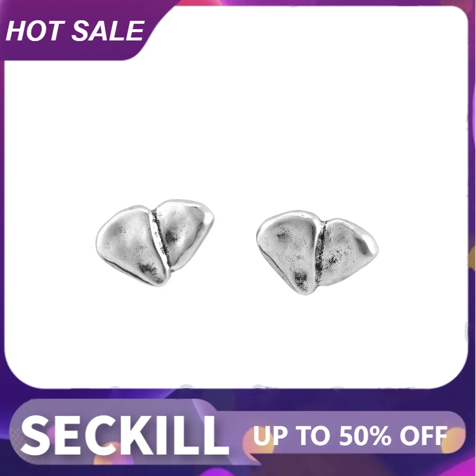 2025 AHAUNO Original New Product Spain Jewelry Fashion Versatile Irregular Heart shaped Earrings Women's High Quality Gift