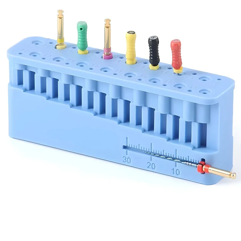 Autoclavable Dental Endo Measuring Block Durable Endo Files Block Stand Portable Dental Root Canal Files Ruler Dentist Tools