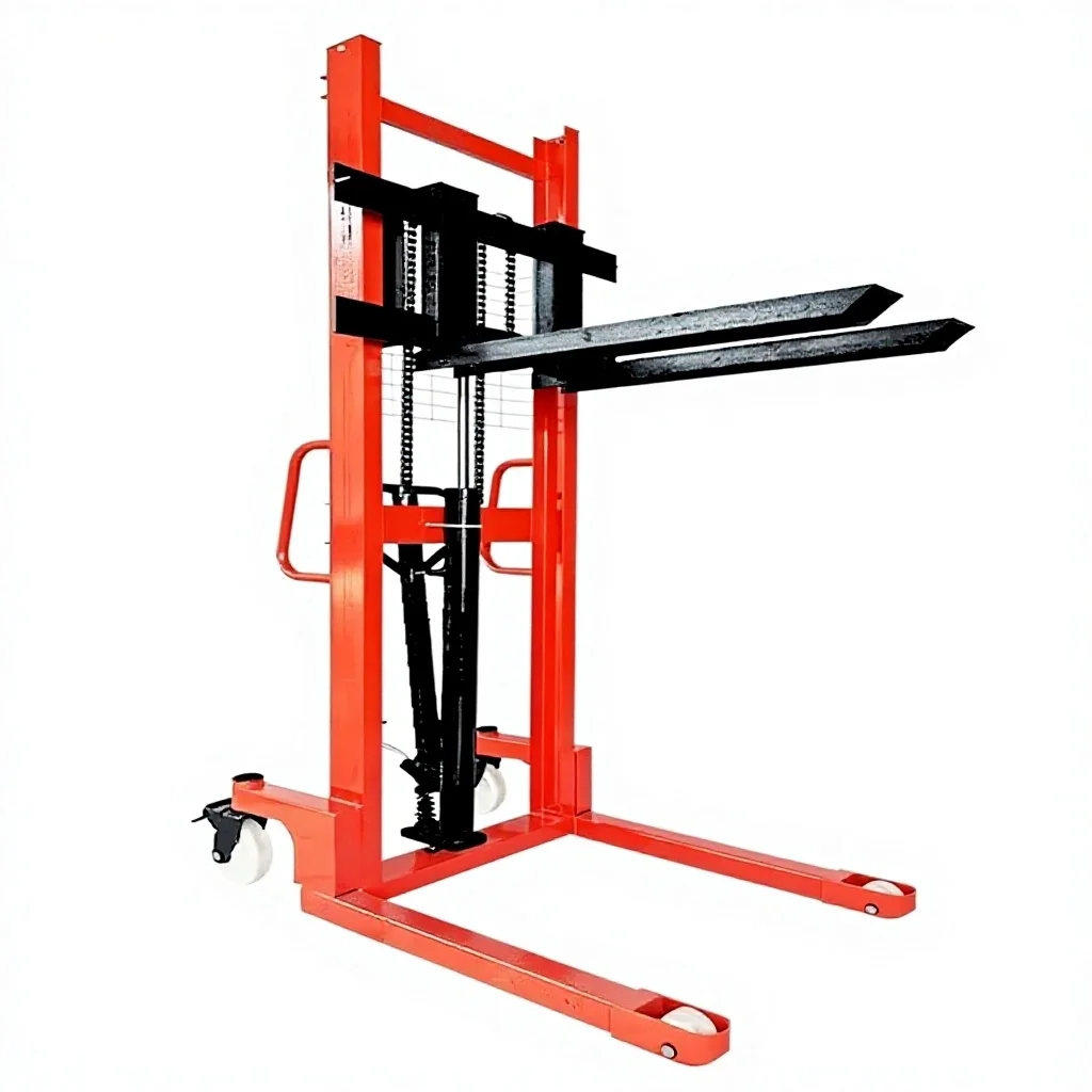 1 Ton 1.6M Hand Pallet Truck Stacker Hydraulic Manual Forklift for Industrial Warehouse Material Handling Lifting Equipment Pro