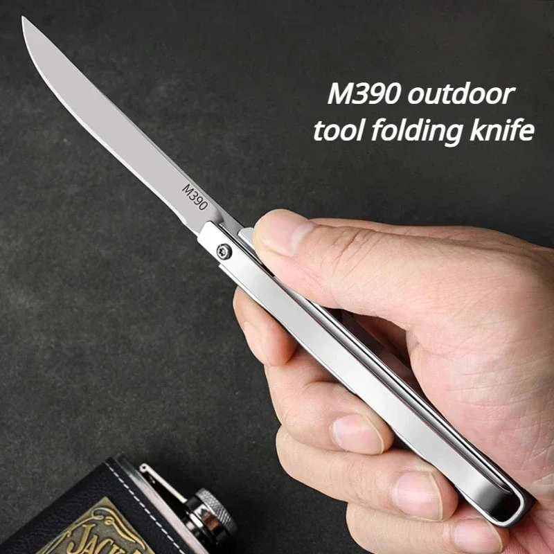 M390 outdoor high hardness portable small knife, mechanical folding knife, household fruit knife