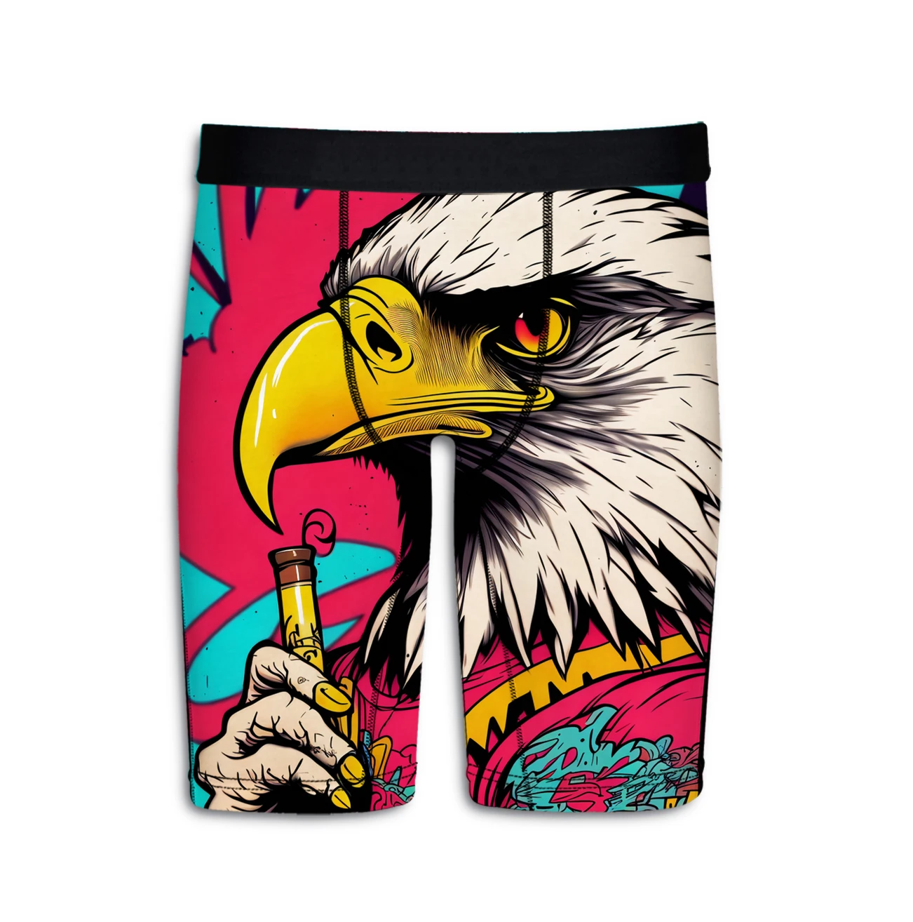 

Fashionable Men's Underwear Boxer Midi Pants Breathable Printed Stretch