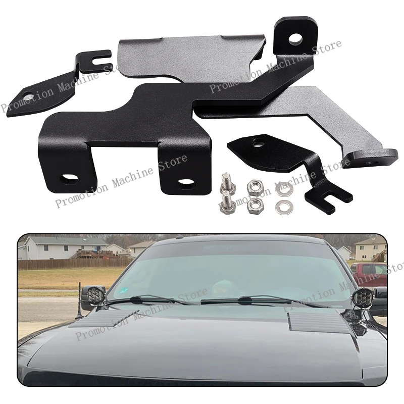

for Ford 2010-2014 SVT Raptor & 2004-2014 F150 Upper Hood Pillar Led Work Pod Light Mount Brackets Kit