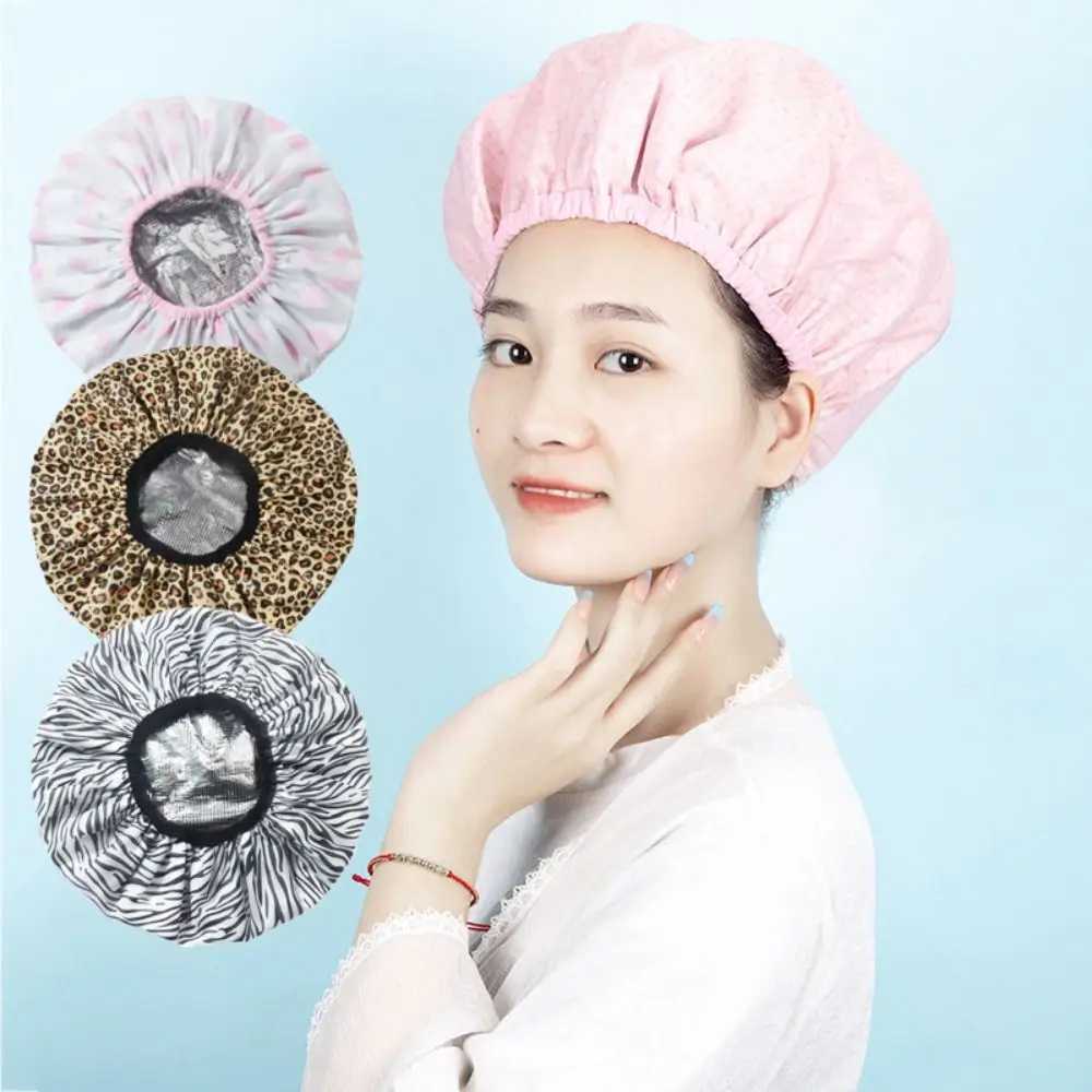 Cute Tin Foil Hat Hair Care Thermostatic Hair Mask Cap Steam Hair Mask Cap Thickened Shower Cap Smooth Hair Oil Baking Cap