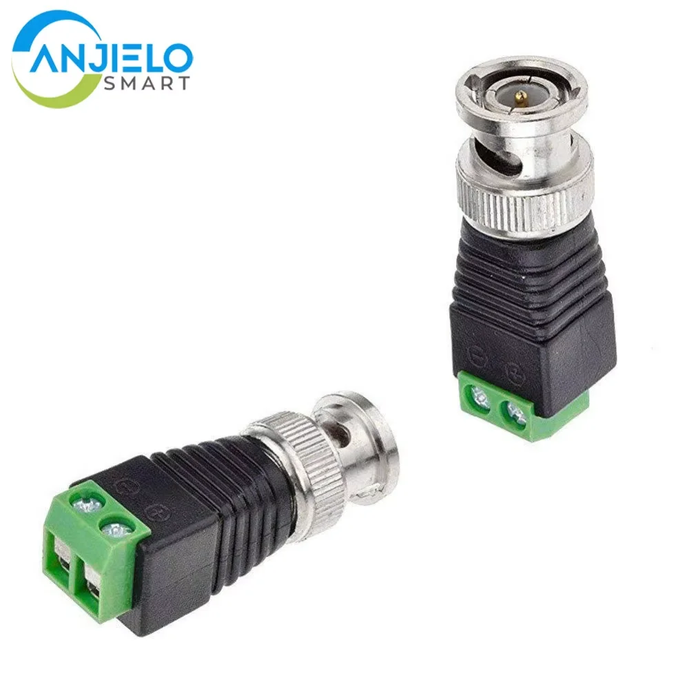 2pcs Camera CCTV ConnectorsBNC UTP Coax CAT5 Video Balun Connector Adapter for CCTV Surveillance CameraCCTV System