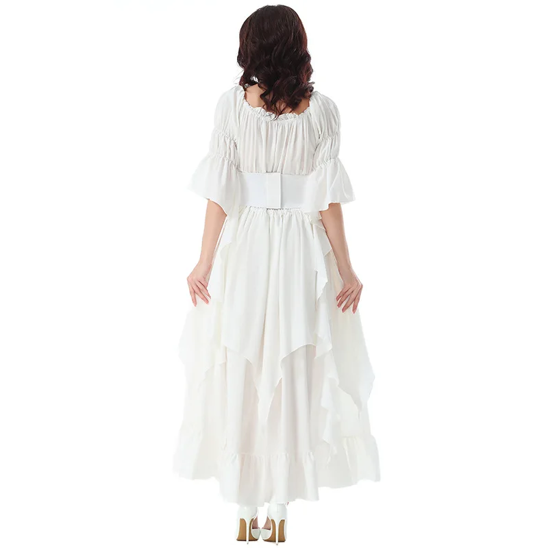 Victoriaanse lange jurk Dr. Ele vrouw kostuum Halloween Stage Performance Garderobe Classic Court Lady kledij