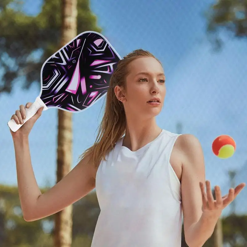 Fiberglass Pickleball Paddle Lightweight Fiberglass Pickleball Racket Outdoor Supplies Comfortable Grip Anti-Slip Honeycomb Core