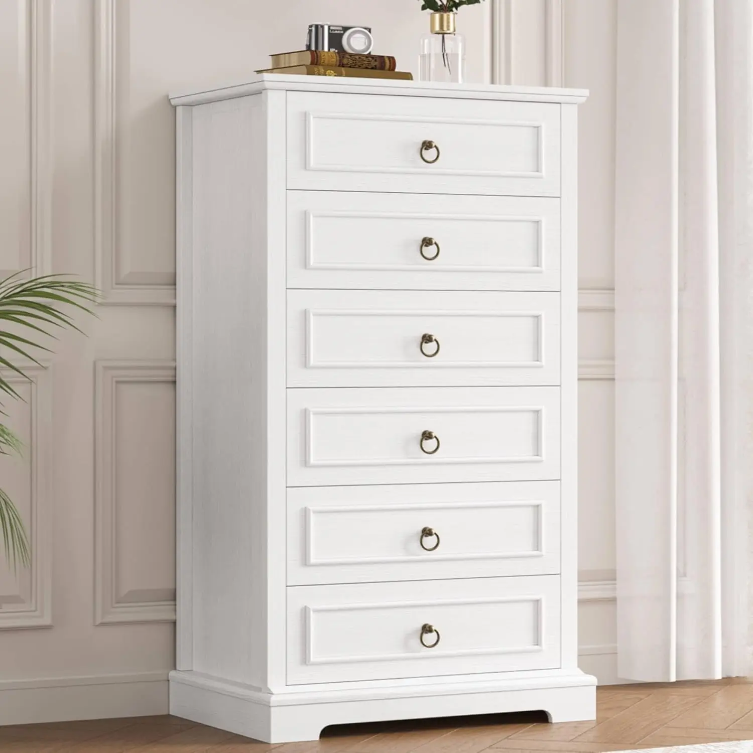 6 Drawer White Dresser, 52