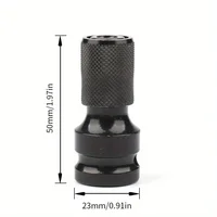 1pc Impact Wrench to Drill Adapter 1/2 to 1/4 Hex Converter Socket Extension Bit Holder for Electric Wrench and Power Tools 2