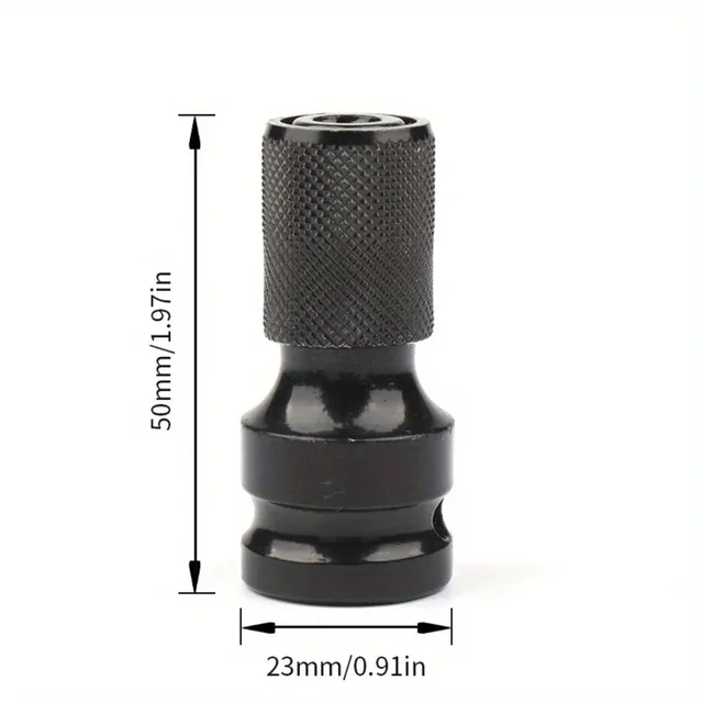 1pc Impact Wrench to Drill Adapter 1/2 to 1/4 Hex Converter Socket Extension Bit Holder for Electric Wrench and Power Tools 2