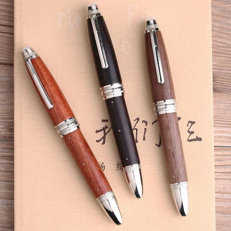 

Handmade Majohn M1000 Wood Fountain Pen BOCK/18K Nib Rivet Pearl Top Office School Supplies Stationery Writing Business Gfit Box