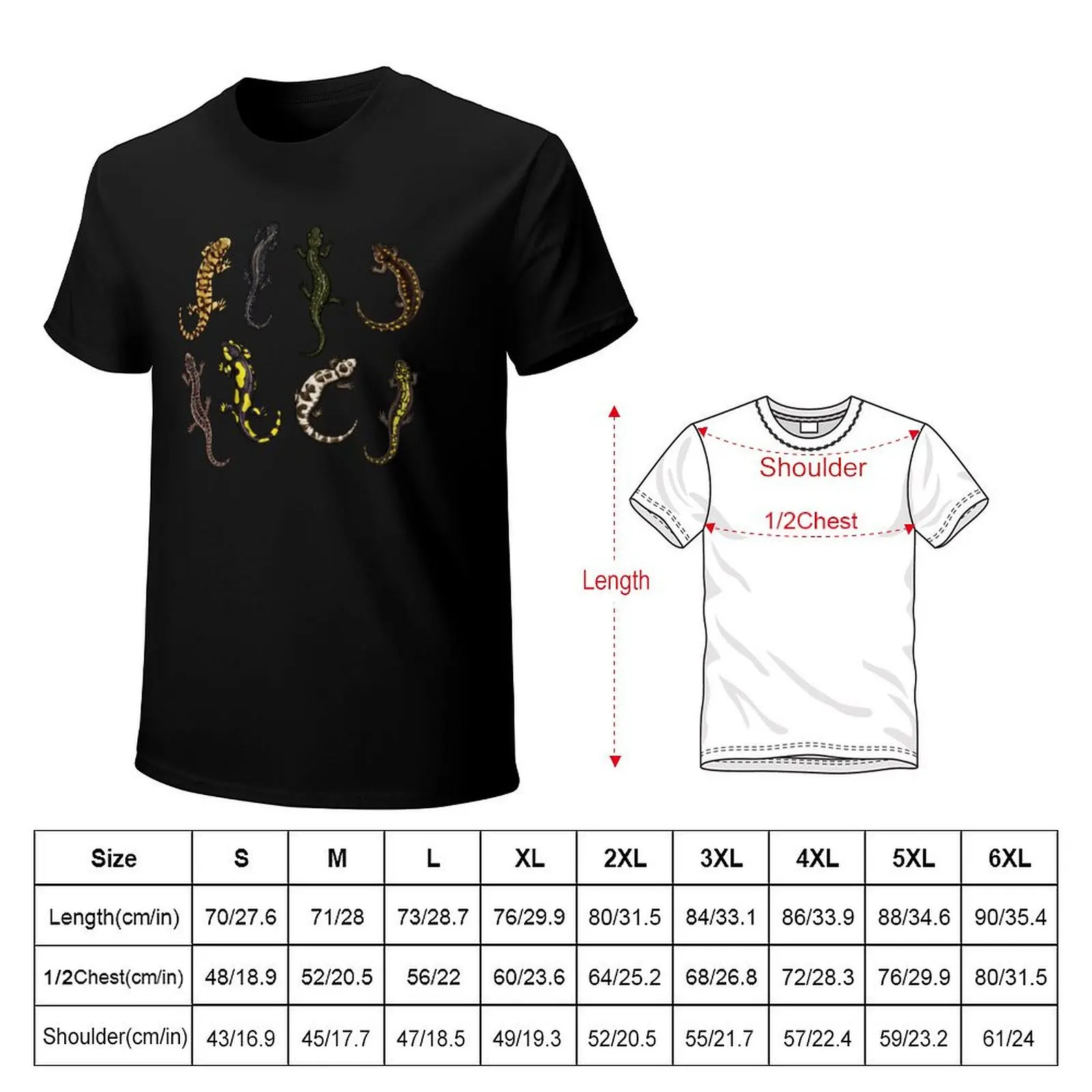 Salamanders T-Shirt Big and Tall Short Sleeve Tee