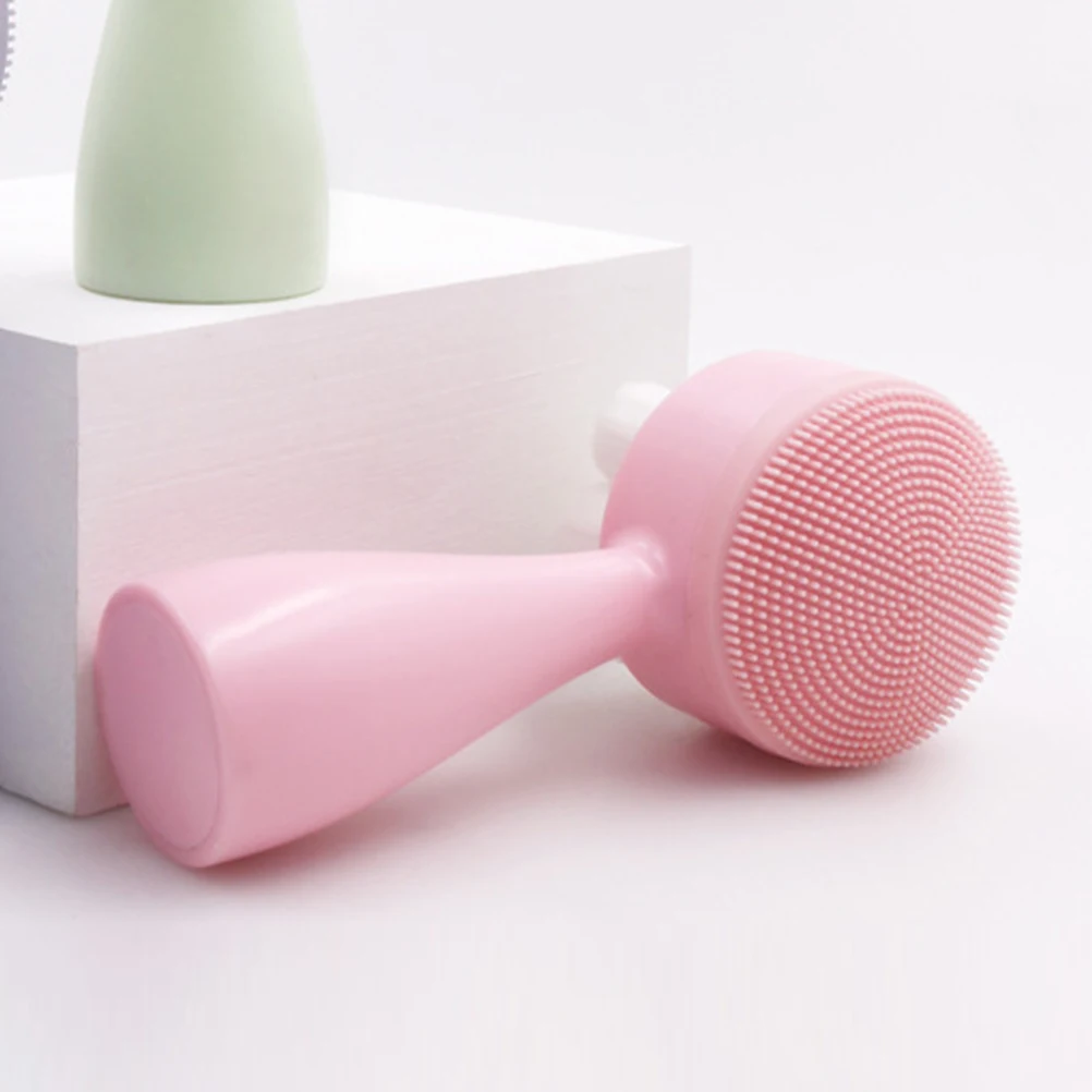 

Facial Cleansing Brush Silicone Double-Sided Face Scrubber Brush Deep Cleaning Exfoliation Face Wash Massage Tool