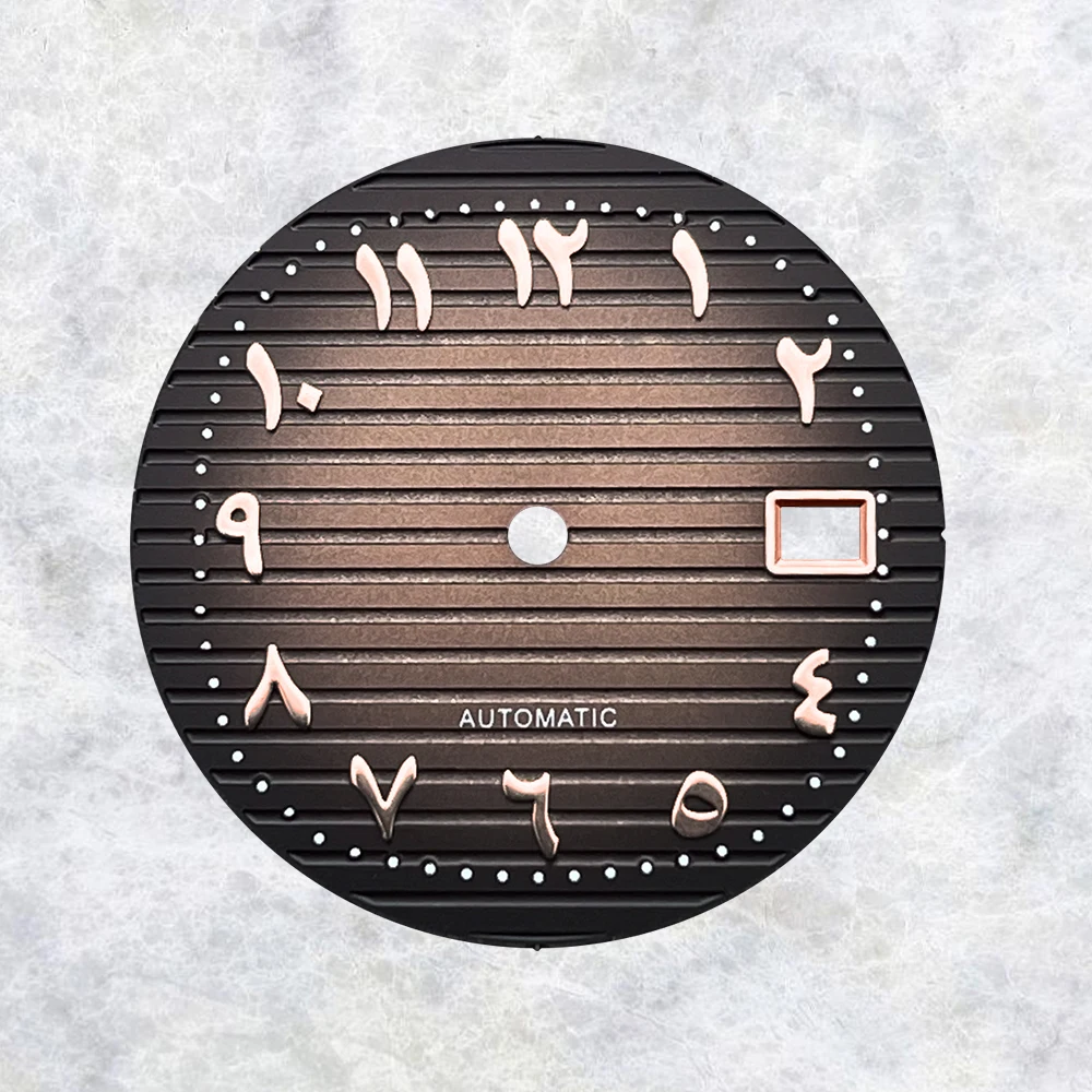 30.5mm S Logo Dial Nautilus Arabic Numerals Suitable For NH35/NH36 Automatic Movement Watch