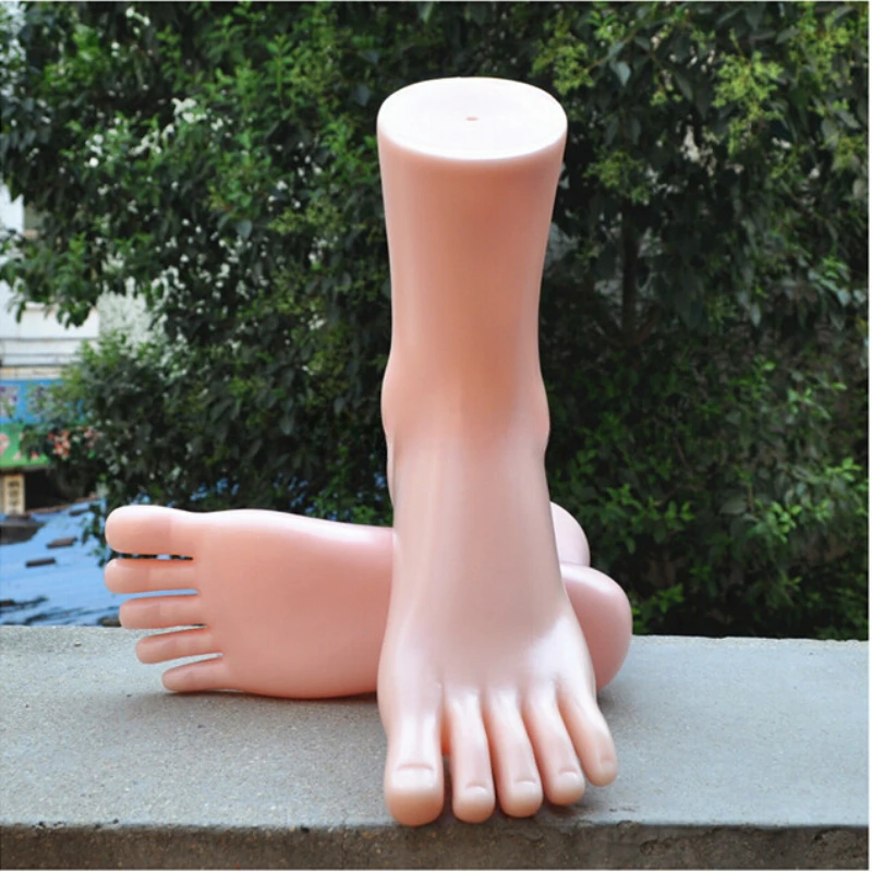 One Pair Male PVC Mannequin Dummy Foot Model for Sock Display