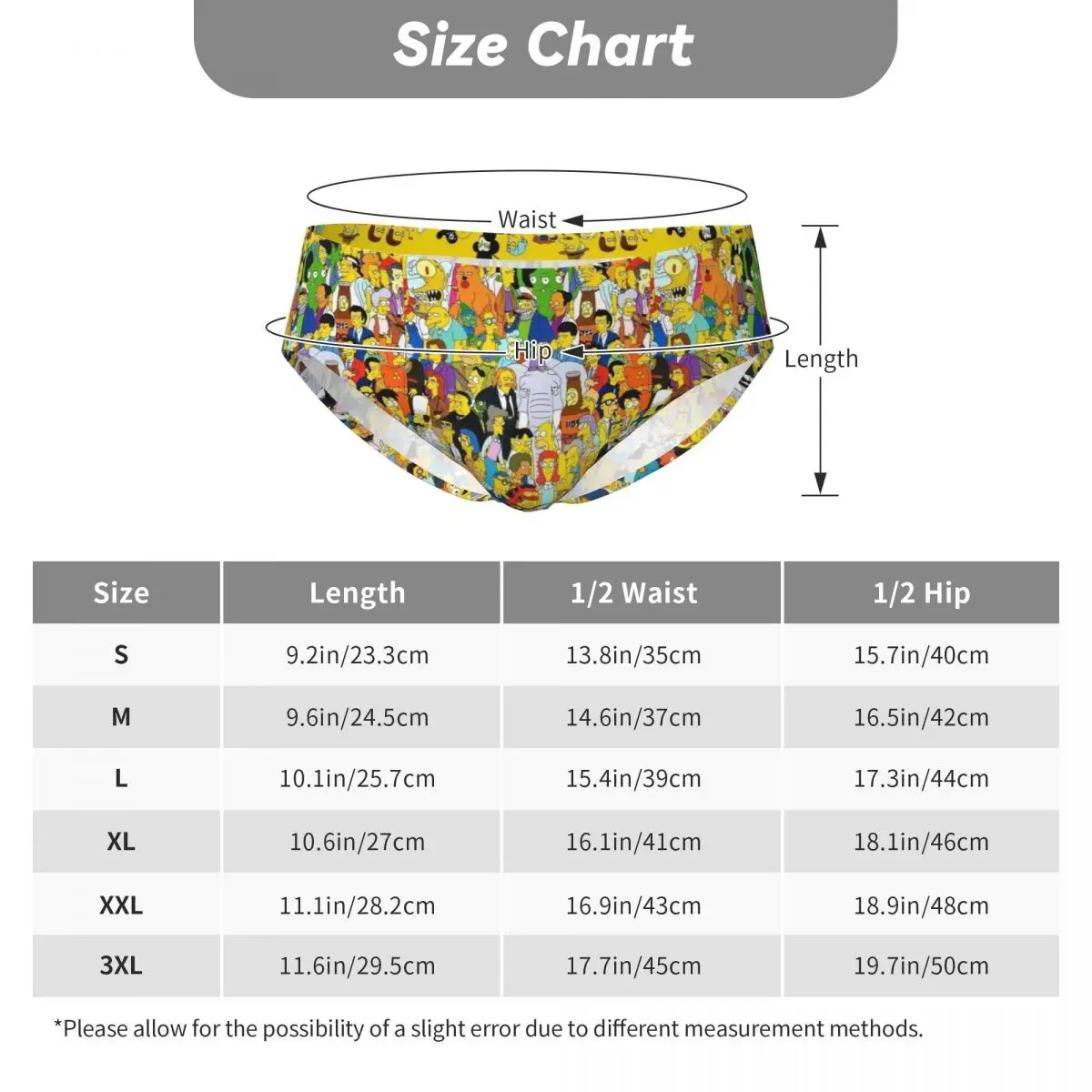 Custom Men Anime Simpsons Men Brief Panties Male Comfort Underwear Underpants