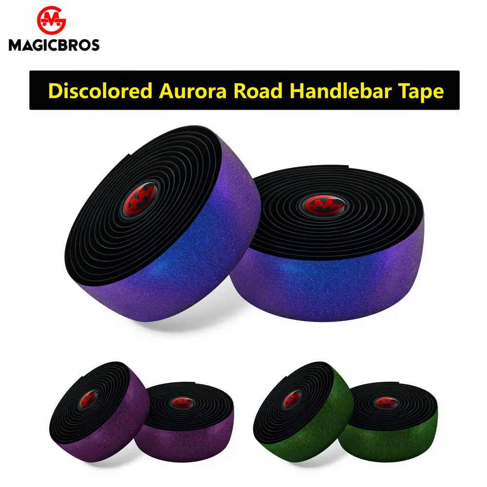 

MAGICBROS Road Bike Handlebar Tape Anti Slip PU EVA Shock Absorption Colorful Cycling Bicycle Bar Tape Gravel Bike Bartape