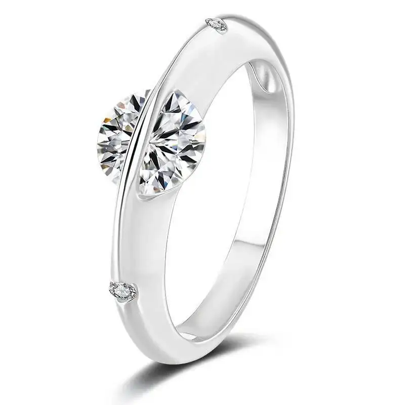

Best-selling s925 sterling silver moissanite ring, interstellar planet high-end ring, simple and elegant women's ring